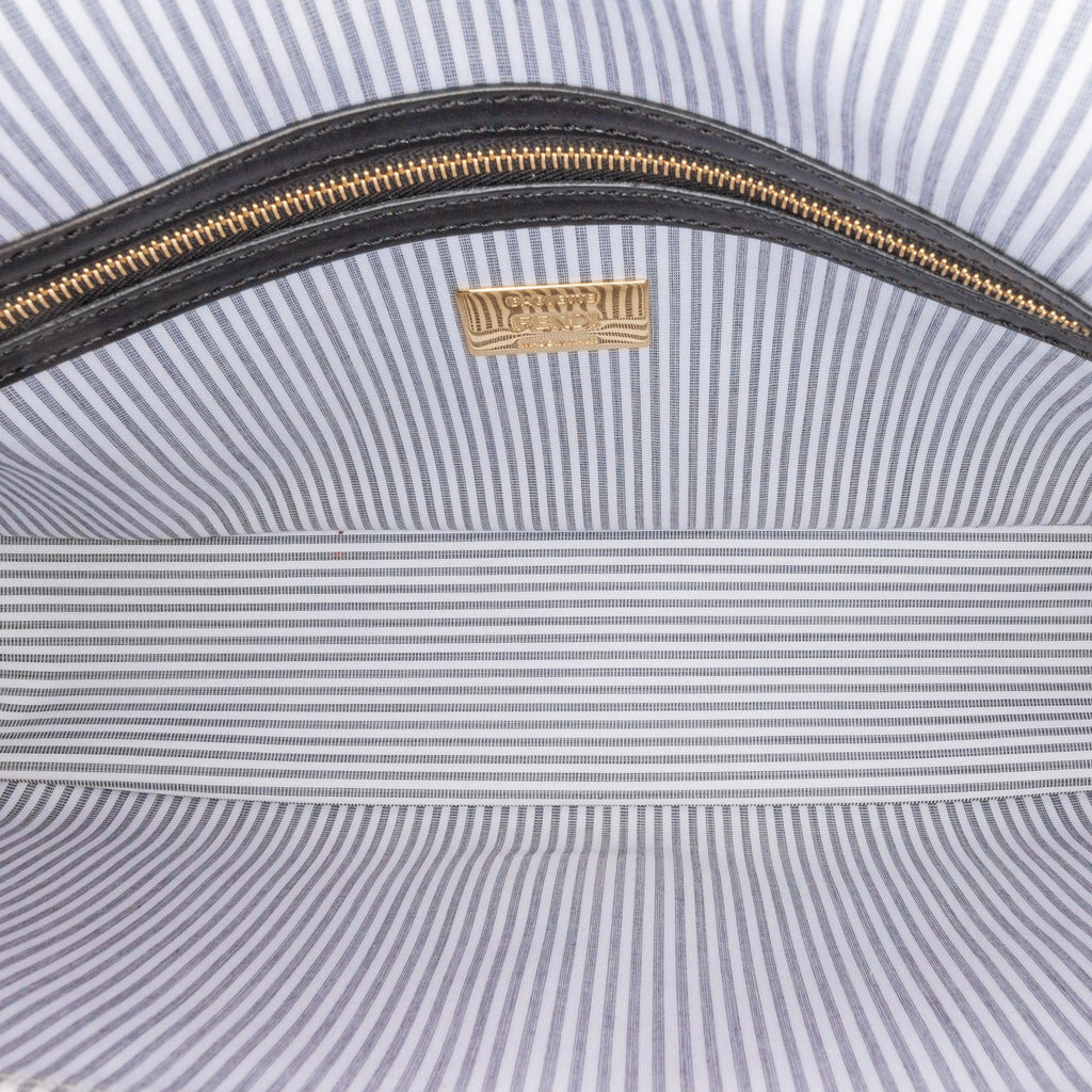 Fendi Striped Jersey Baguette Satchel