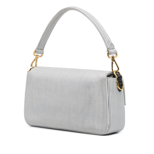 Fendi Striped Jersey Baguette Satchel