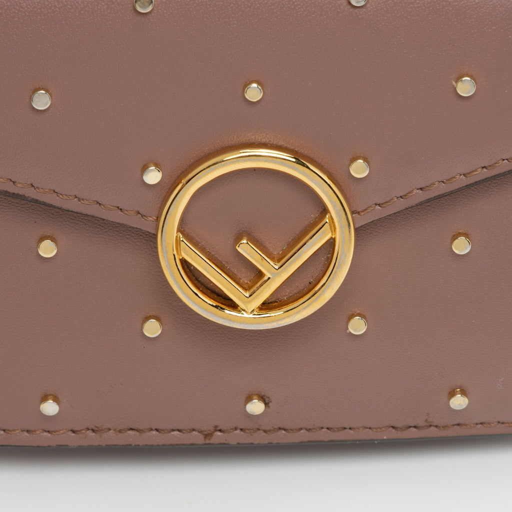 Fendi Studded Calfskin Micro Tri-fold Wallet (SHF-ymbBNz)