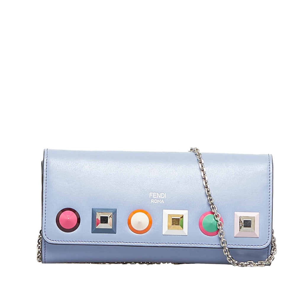 Fendi Studded Leather Wallet on Chain (SHG-h1cKLN)