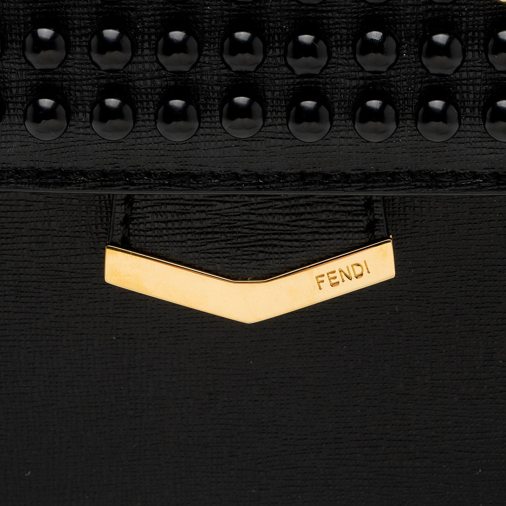 Fendi Studded Vitello Elite Demi Jour Monster Satchel (SHF-eH7Qgz)