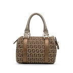 Fendi Studded Zucchino Boston Bag (SHG-q9Lttm)