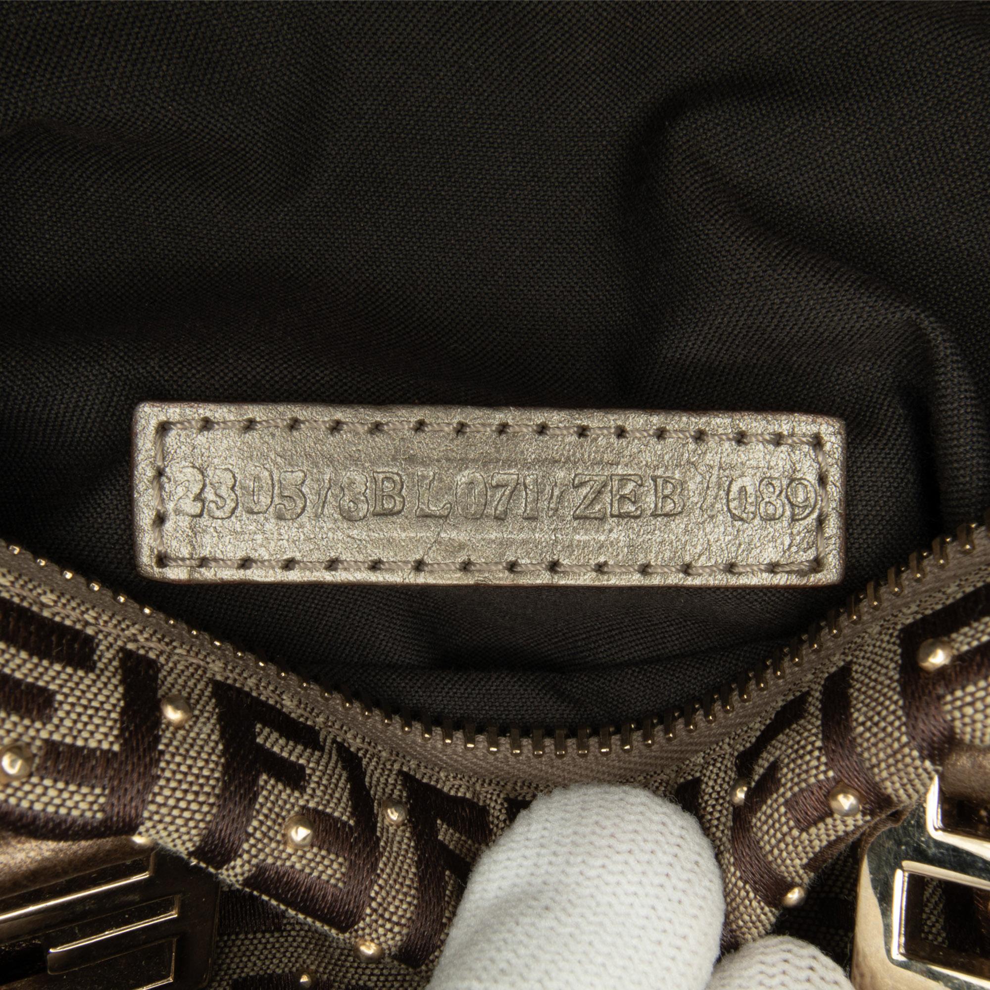 Fendi Studded Zucchino Boston Bag (SHG-q9Lttm)