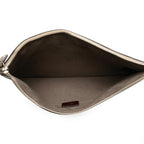 Fendi Sue Tilley Leather Banana Zip Clutch