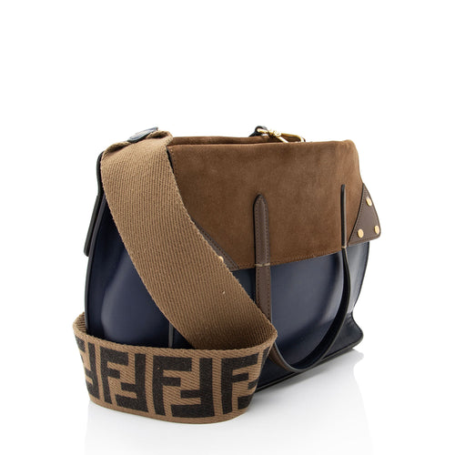 Fendi Suede Calfskin Grace Flip Tote