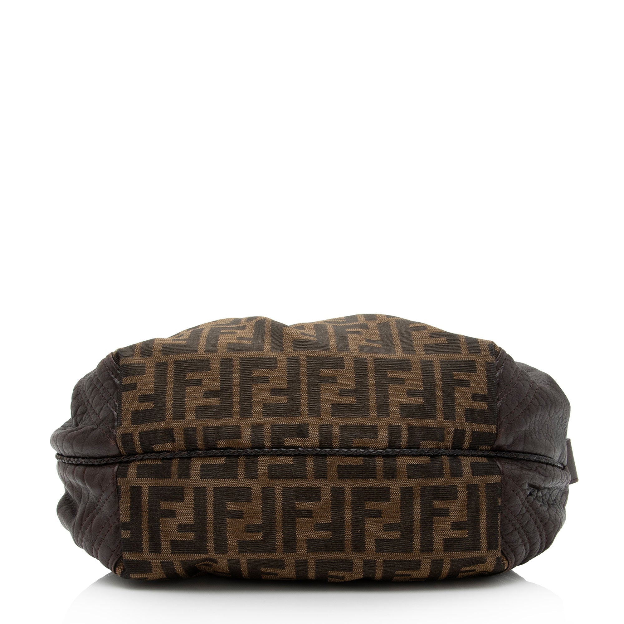Fendi Tortuga Leather Zucca Spy Baby Satchel (SHF-FazHBh)