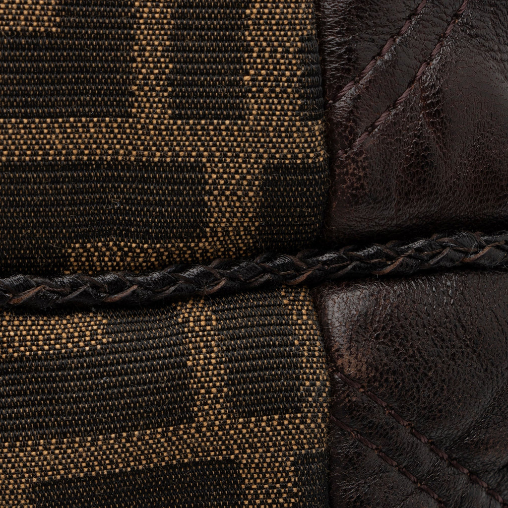 Fendi Tortuga Leather Zucca Spy Baby Satchel (SHF-FazHBh)