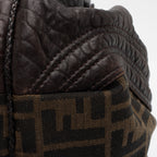 Fendi Tortuga Leather Zucca Spy Baby Satchel (SHF-FazHBh)