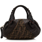 Fendi Tortuga Leather Zucca Spy Baby Satchel (SHF-FazHBh)