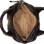 Fendi Tortuga Leather Zucca Spy Baby Satchel (SHF-FazHBh)