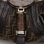 Fendi Tortuga Leather Zucca Spy Satchel (SHF-22711)