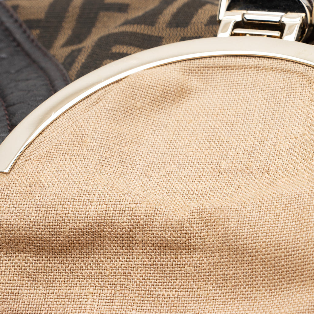 Fendi Tortuga Leather Zucca Spy Satchel (SHF-22711)