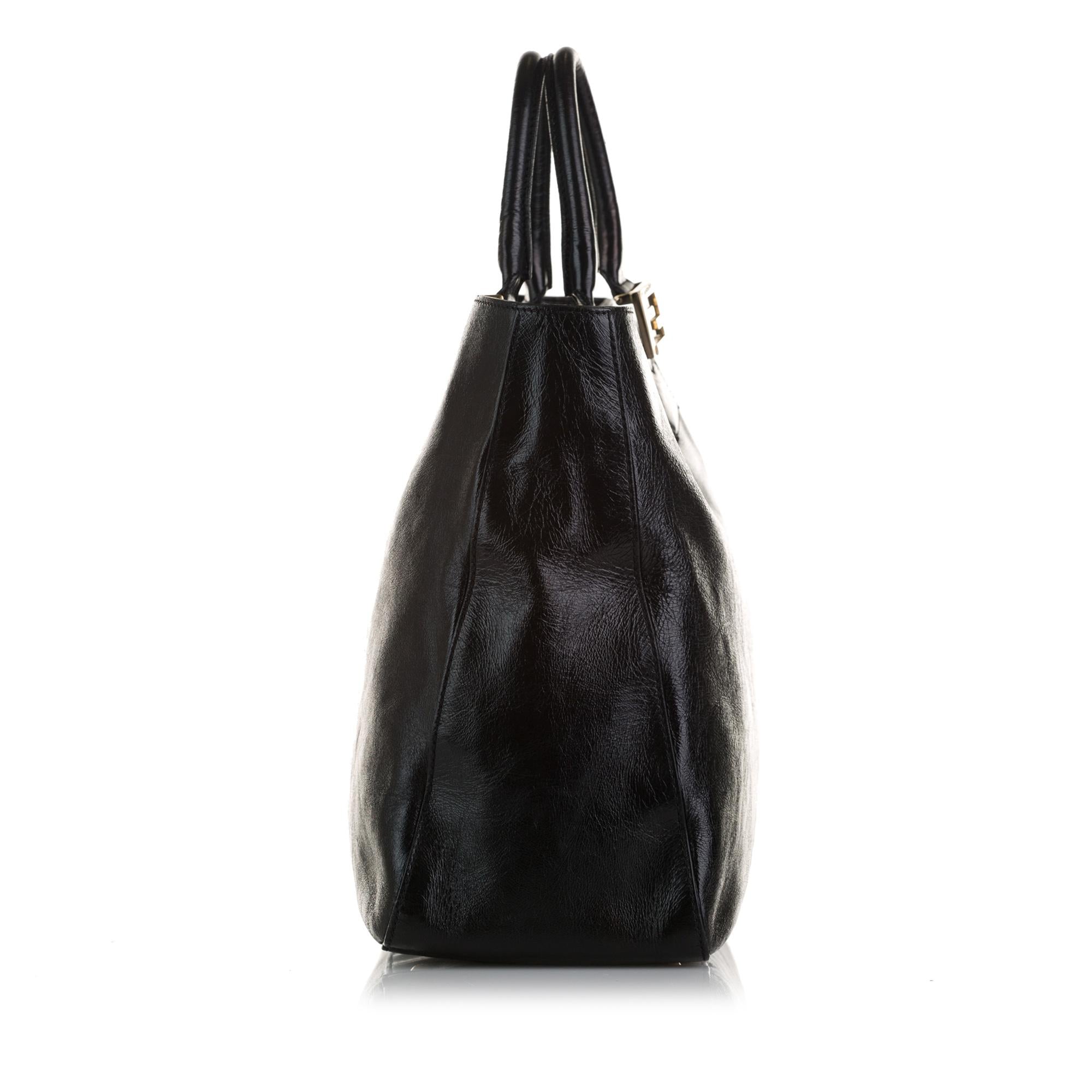Fendi Twins Leather Tote Bag (SHG-5TD57t)