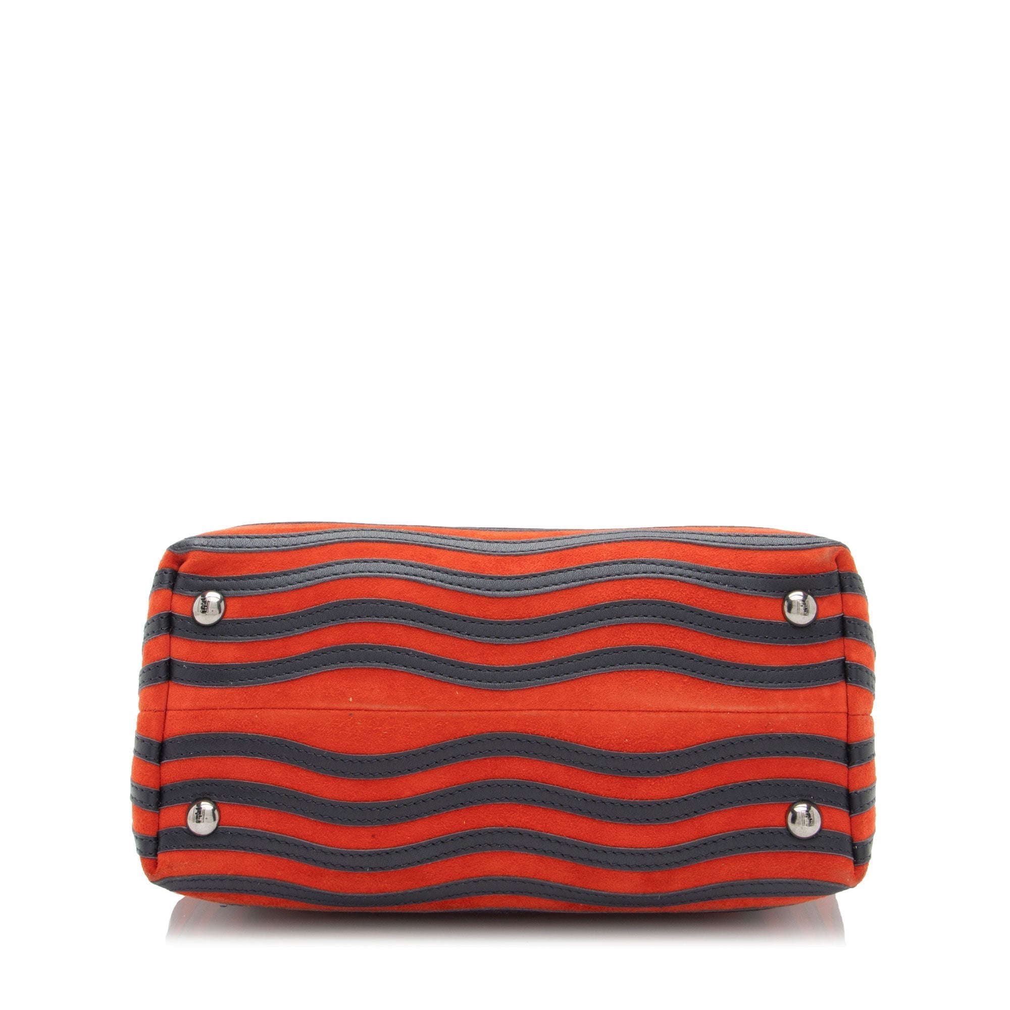Fendi Quilted Leather Two Tone Dotcom Small Top Handle (SHF-Oq57lo)