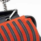 Fendi Quilted Leather Two Tone Dotcom Small Top Handle (SHF-Oq57lo)