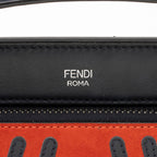 Fendi Quilted Leather Two Tone Dotcom Small Top Handle (SHF-Oq57lo)