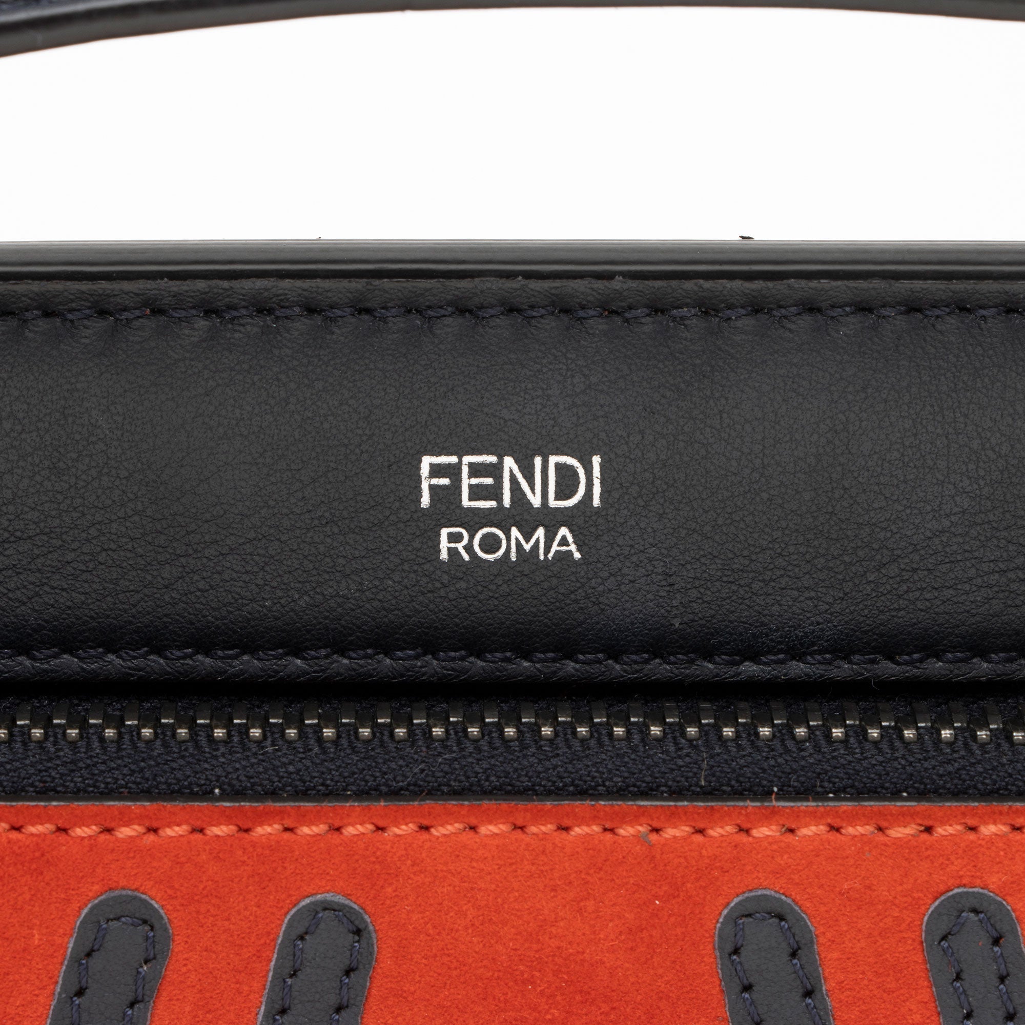 Fendi Quilted Leather Two Tone Dotcom Small Top Handle (SHF-Oq57lo)