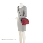 Fendi Quilted Leather Two Tone Dotcom Small Top Handle (SHF-Oq57lo)