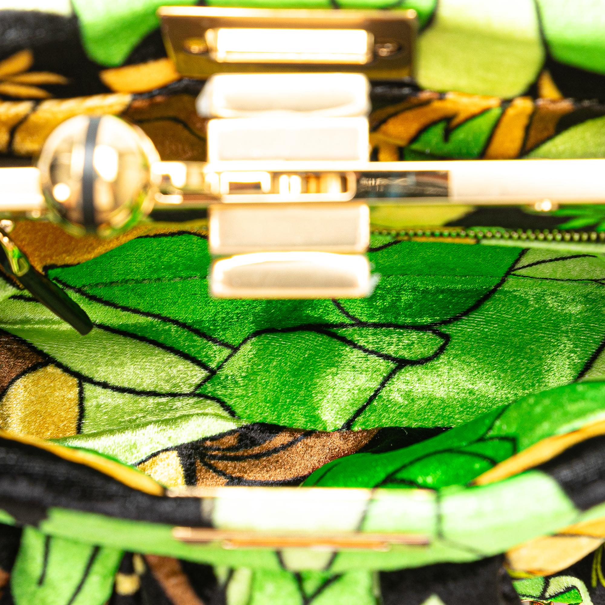 Fendi Velvet Peekaboo Click Clutch on Chain (SHG-DYS5lT)