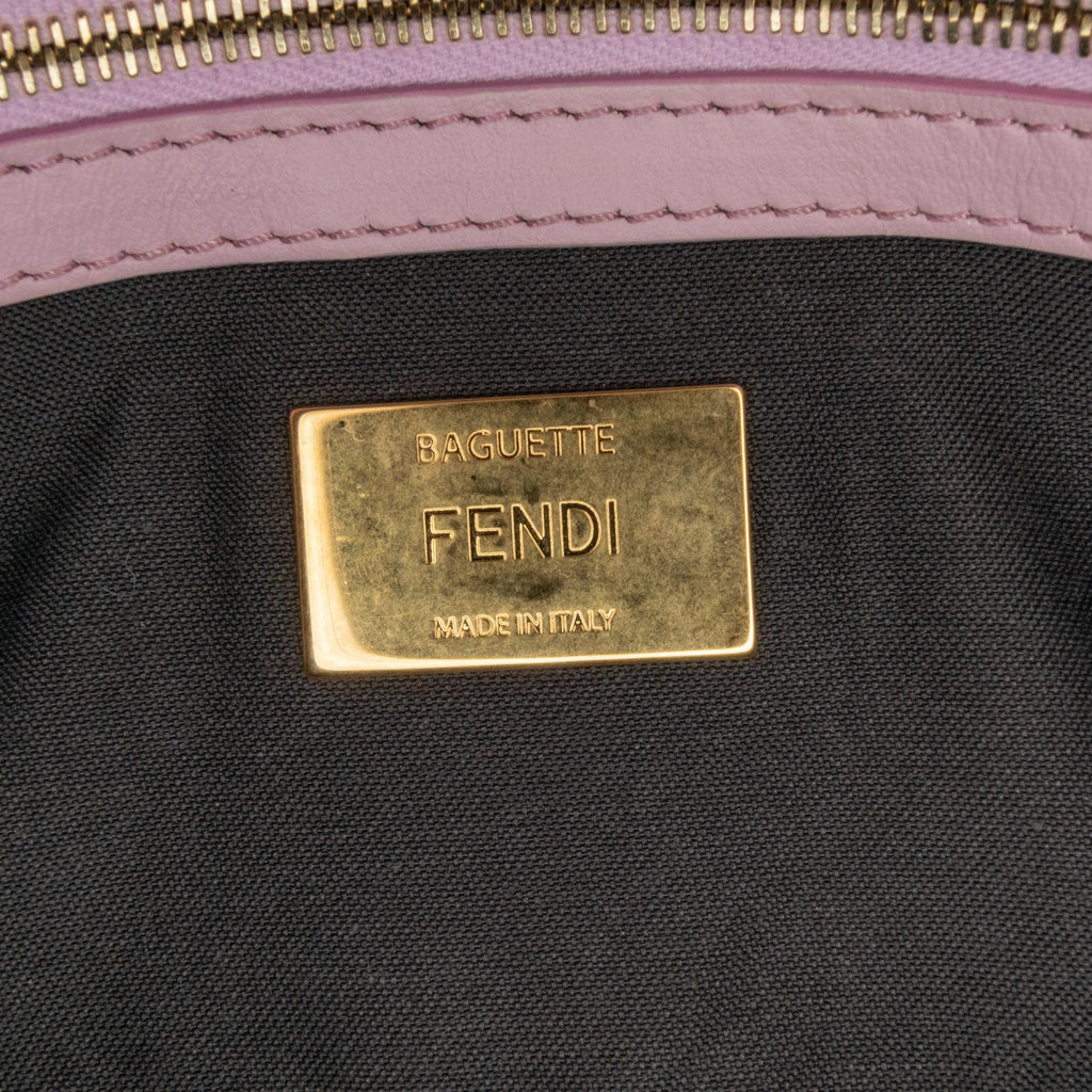 Fendi Velvet Zucca Embossed Baguette Satchel (SHG-eV17vo)
