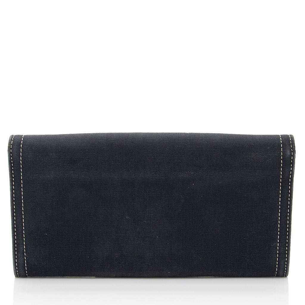 Fendi Vintage Denim Continental Wallet (SHF-2XXWBh)
