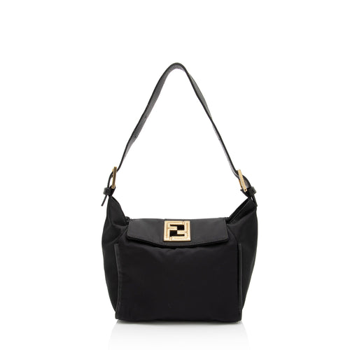 Fendi Vintage Nylon FF Small Flap Bag (SHF-SS6oIw)