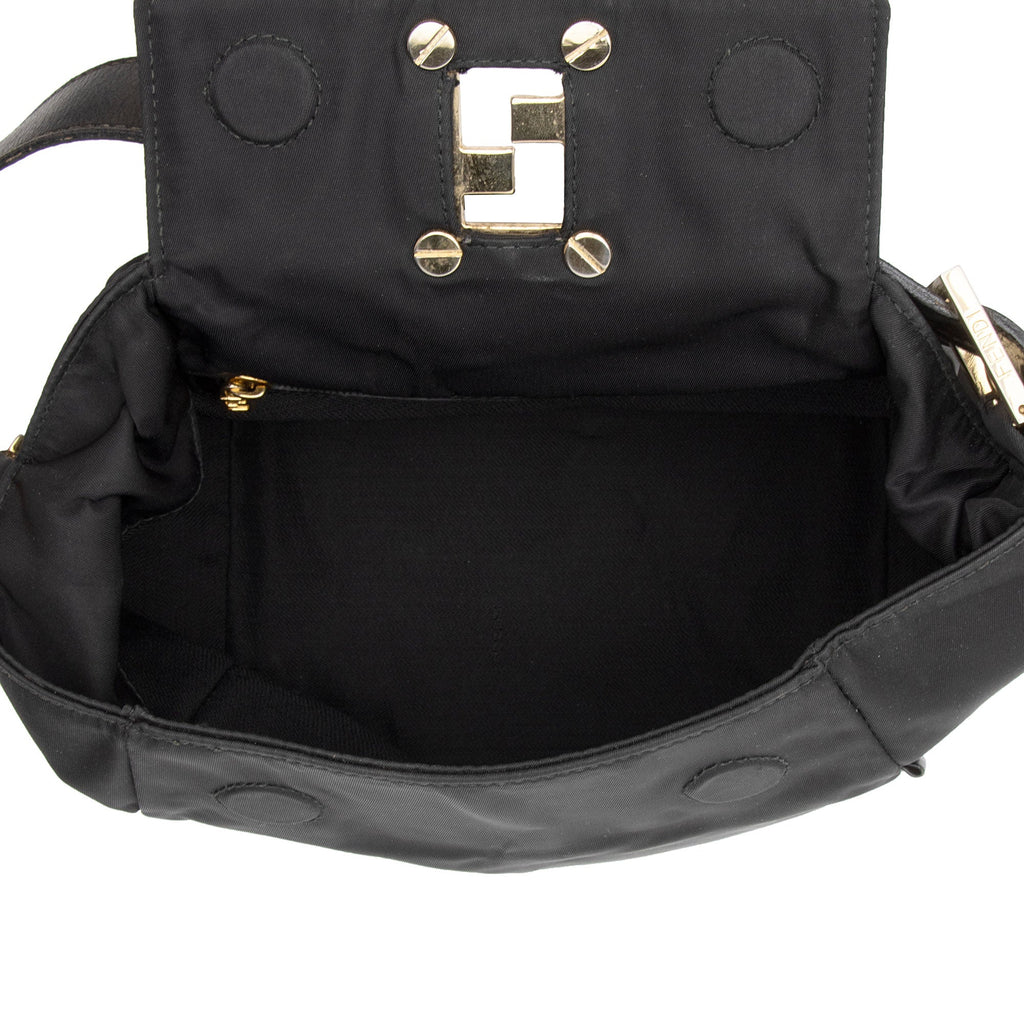 Fendi Vintage Nylon FF Small Flap Bag (SHF-SS6oIw)
