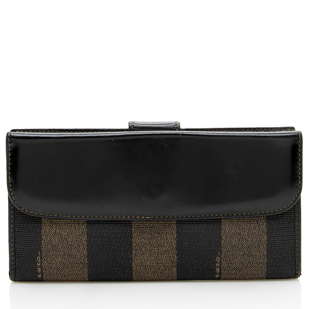 Fendi Vintage Penquin Canvas Flap Wallet (SHF-17235)