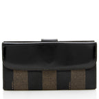 Fendi Vintage Penquin Canvas Flap Wallet (SHF-17235)