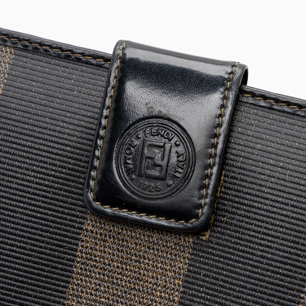 Fendi Vintage Penquin Canvas Flap Wallet (SHF-17235)