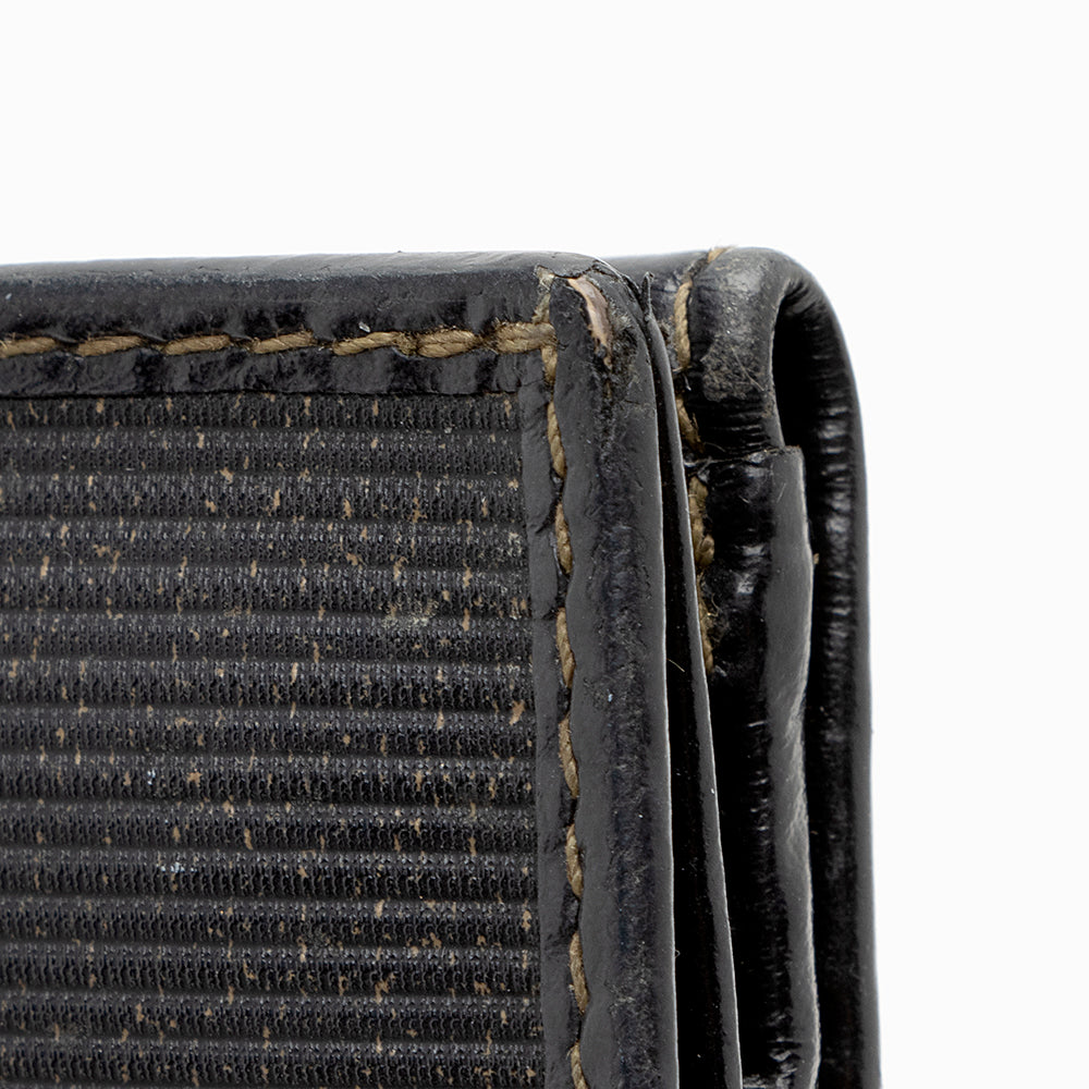 Fendi Vintage Penquin Canvas Flap Wallet (SHF-17235)
