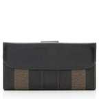 Fendi Vintage Penquin Canvas Flap Wallet (SHF-QiQsoi)