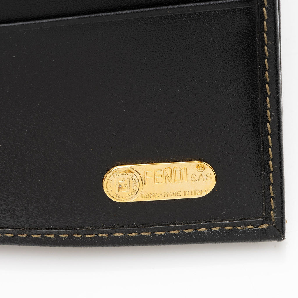 Fendi Vintage Penquin Canvas Flap Wallet (SHF-QiQsoi)