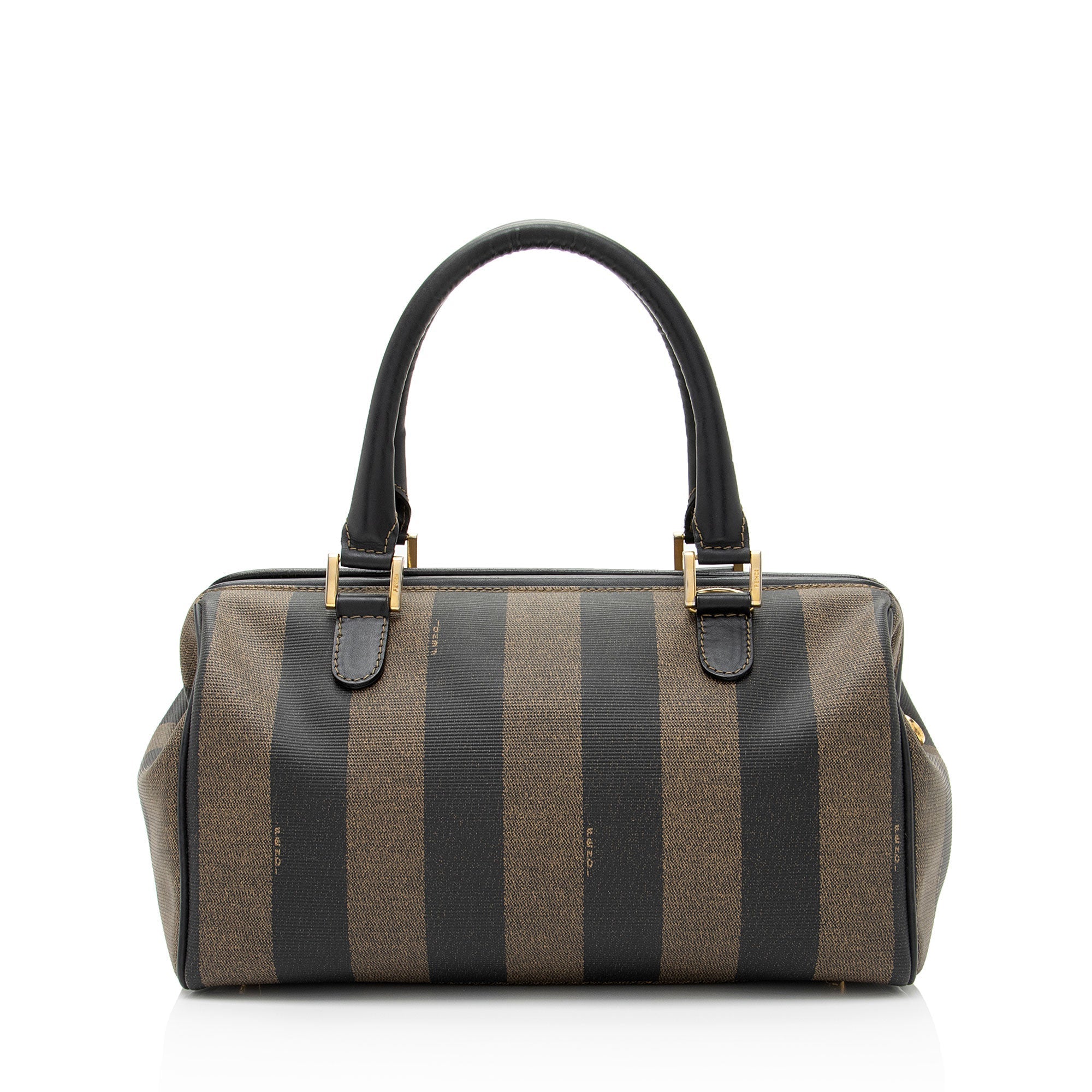 Fendi Vintage Pequin Satchel (SHF-p2iSKx)