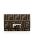 Fendi Vintage Zucca Trifold Compact Wallet (SHF-18439)