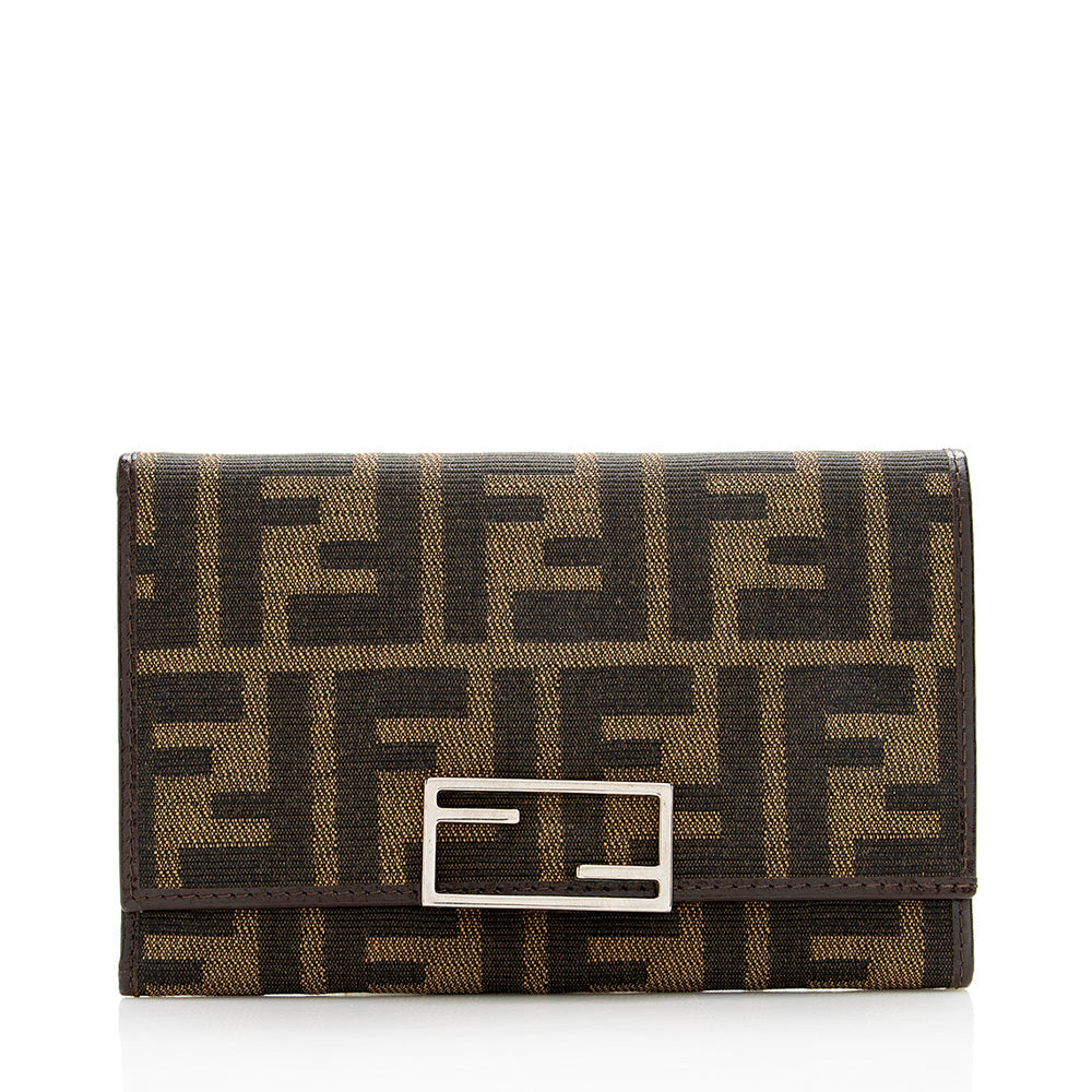 Fendi Vintage Zucca Trifold Compact Wallet (SHF-18439)