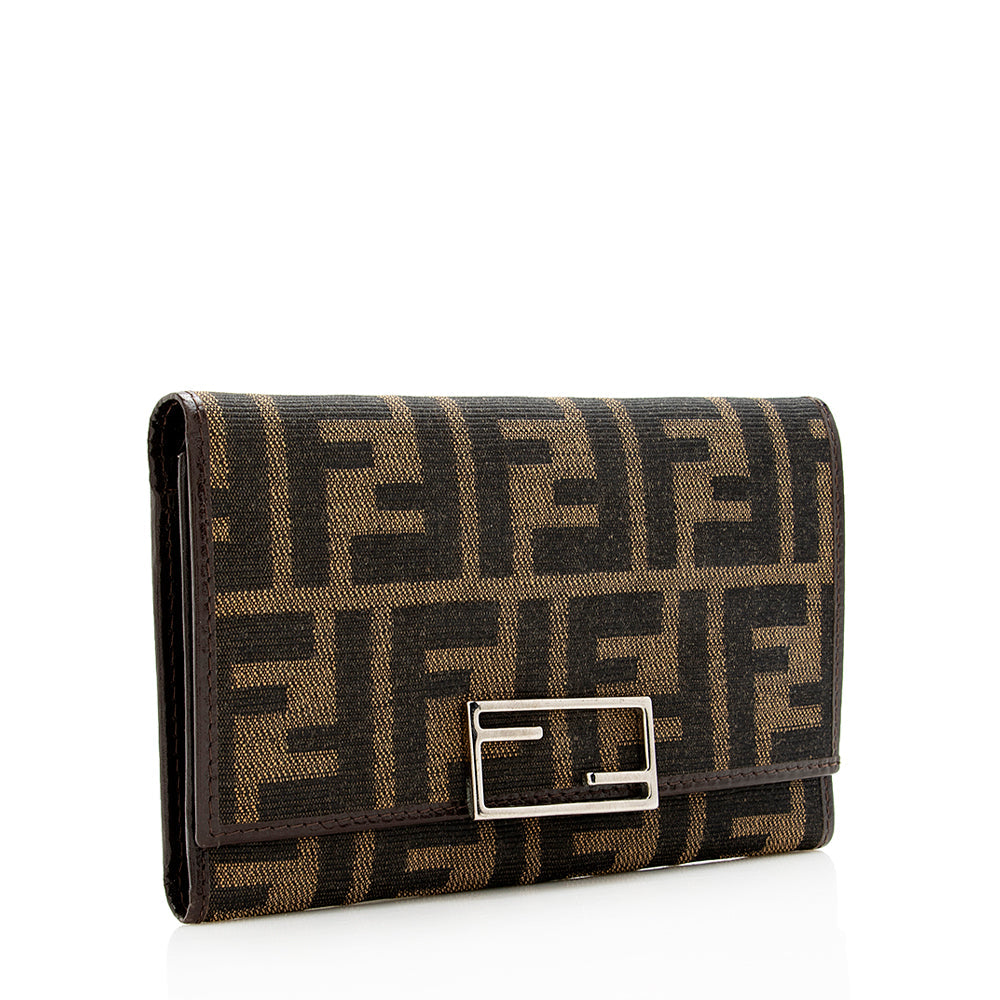 Fendi Vintage Zucca Trifold Compact Wallet (SHF-18439)
