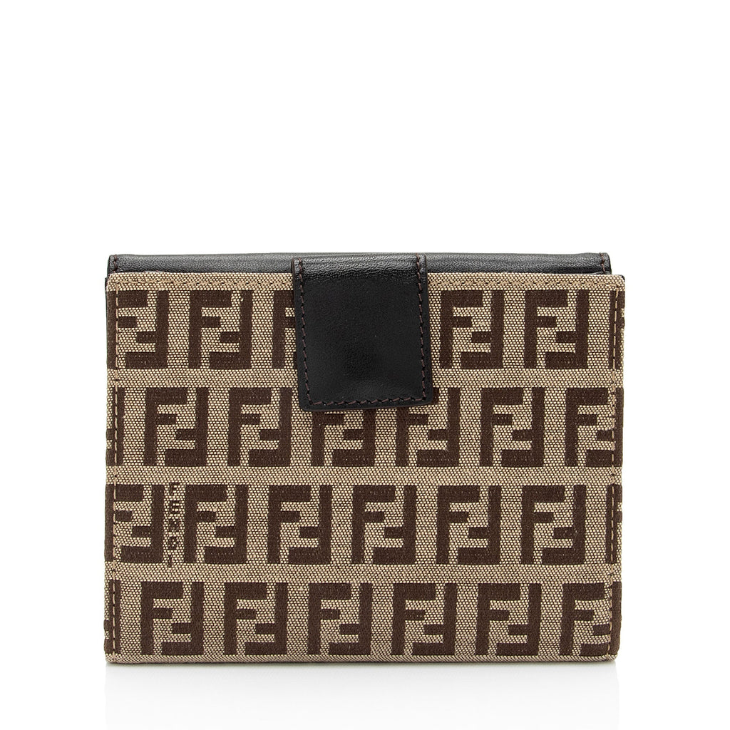 Fendi Vintage Zucchino French Wallet (SHF-vN8WMD)
