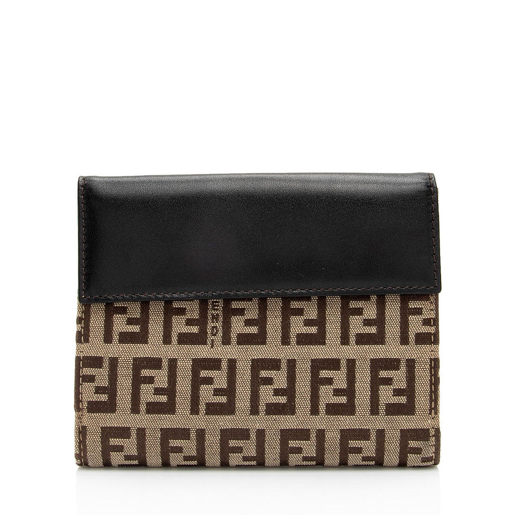 Fendi Vintage Zucchino French Wallet (SHF-vN8WMD)