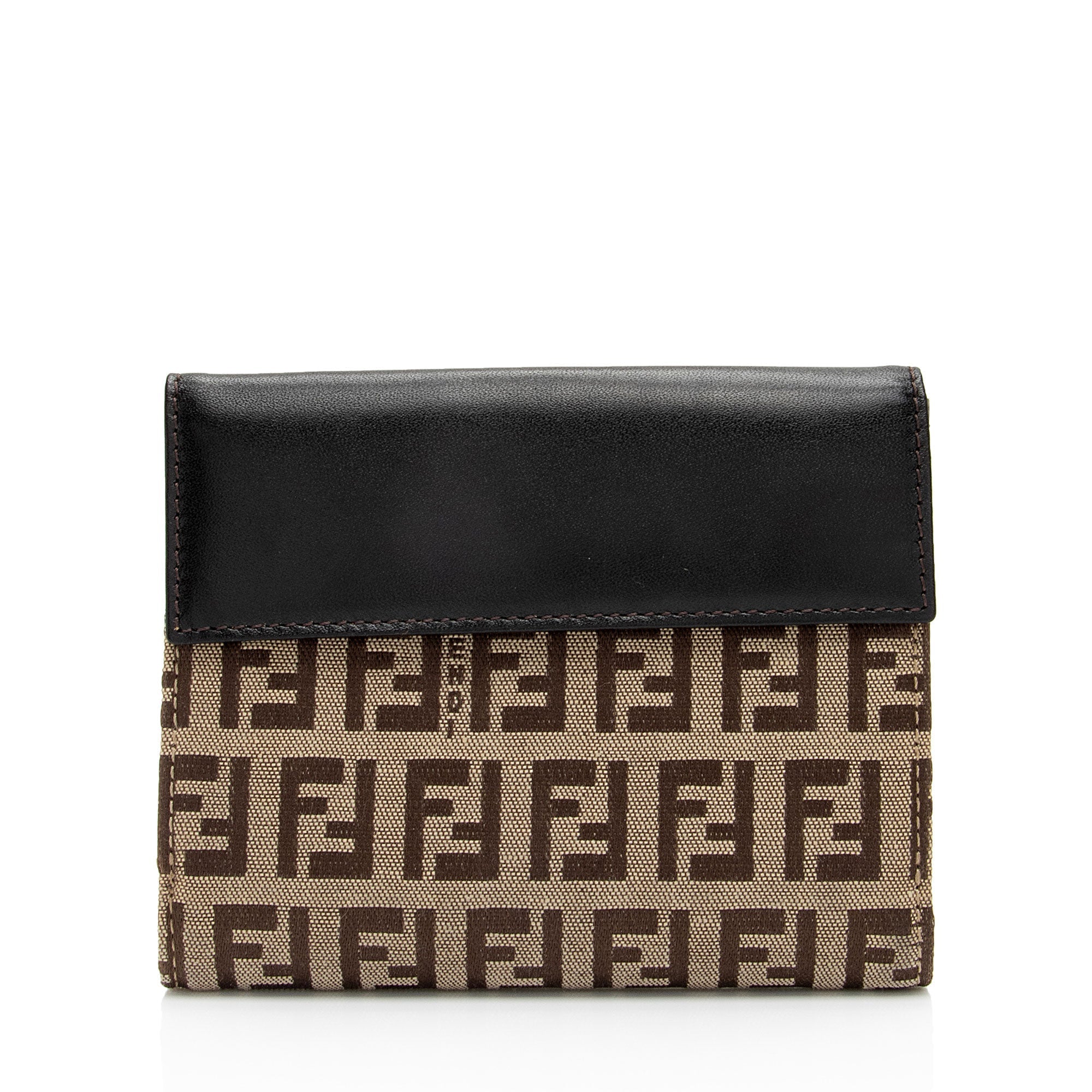 Fendi Vintage Zucchino French Wallet (SHF-vN8WMD)