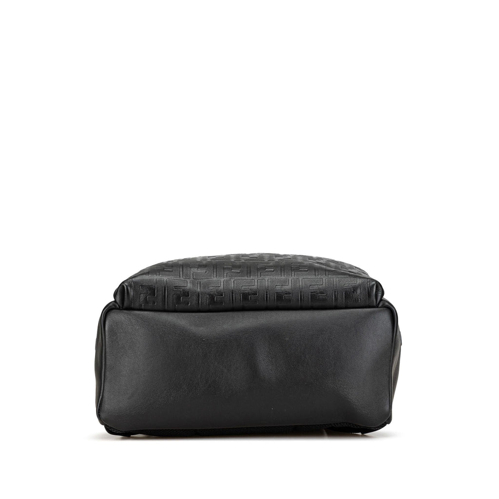 Fendi Vitello Grace Zucca Embossed Leather Backpack