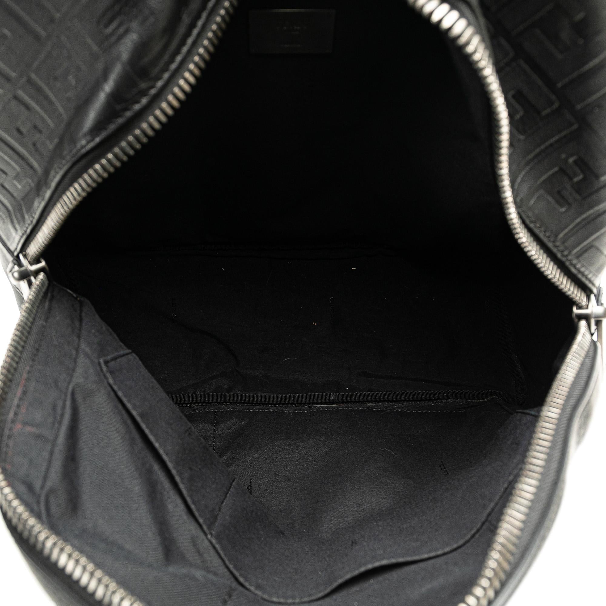 Fendi Vitello Grace Zucca Embossed Leather Backpack