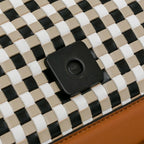 Fendi Woven Leather Chain Baguette Satchel (SHG-DfXa2v)