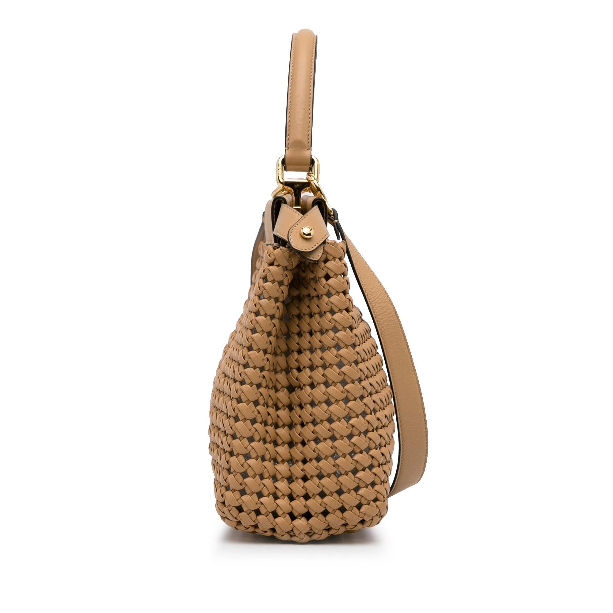 Fendi Woven Peekaboo Satchel (SHG-7Fz4ti)