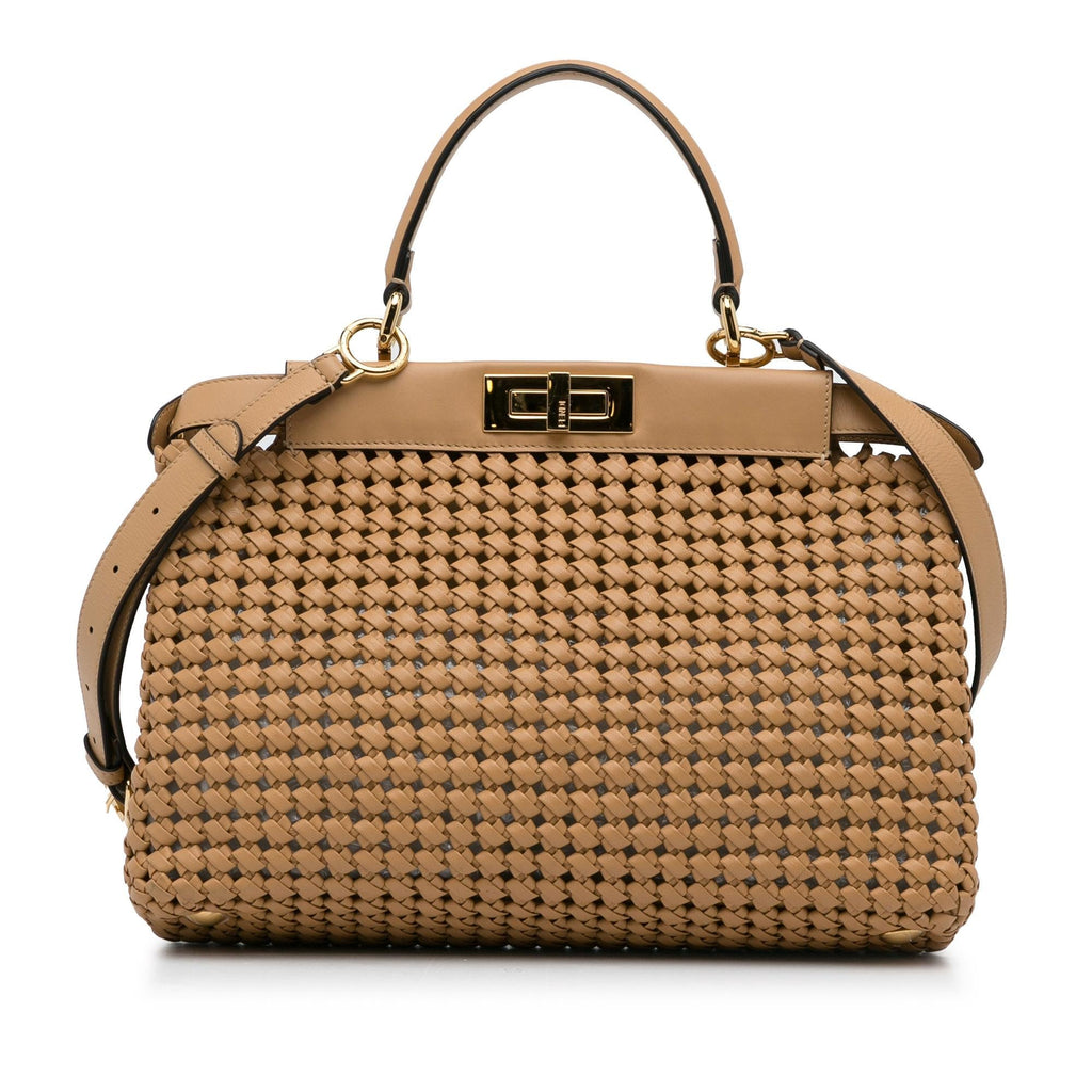 Fendi Woven Peekaboo Satchel (SHG-7Fz4ti)