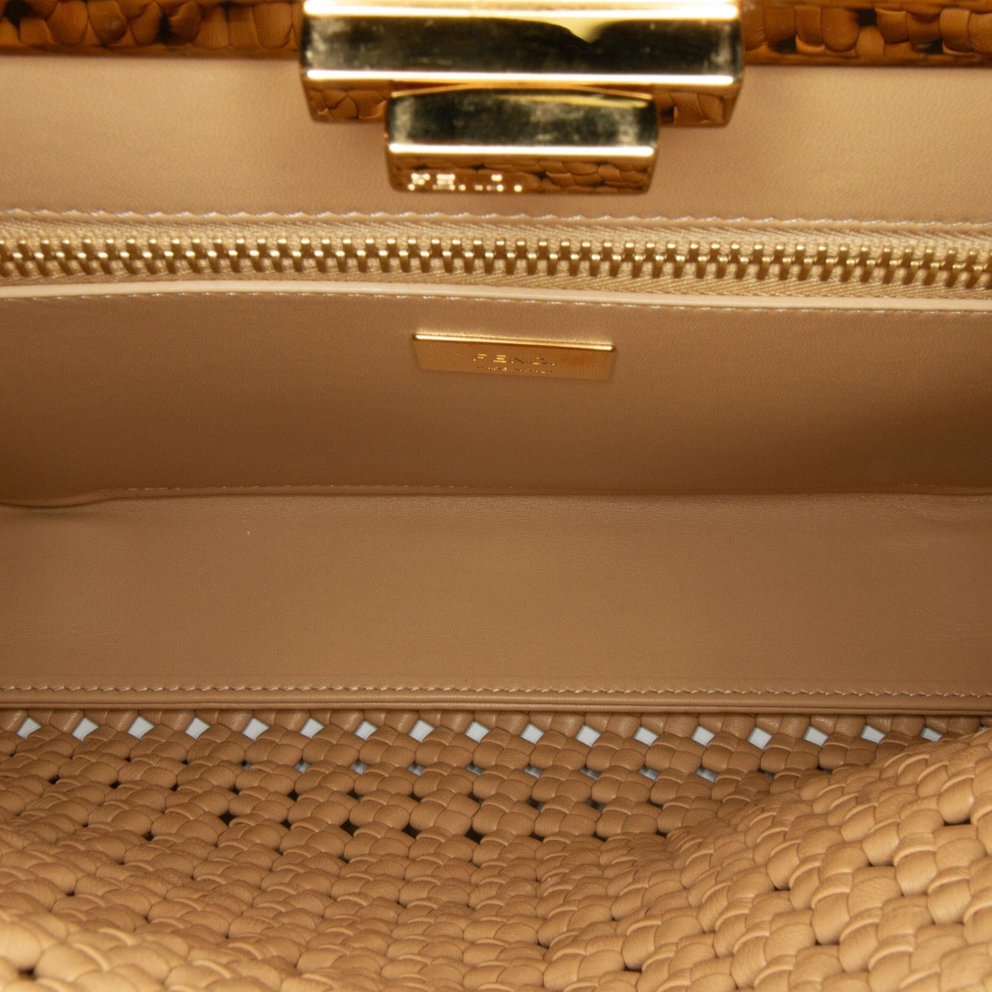 Fendi Woven Peekaboo Satchel (SHG-7Fz4ti)