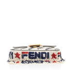 Fendi X Fila Mania Calfskin Beaded Baguette Shoulder Bag (SHF-bdJOQe)