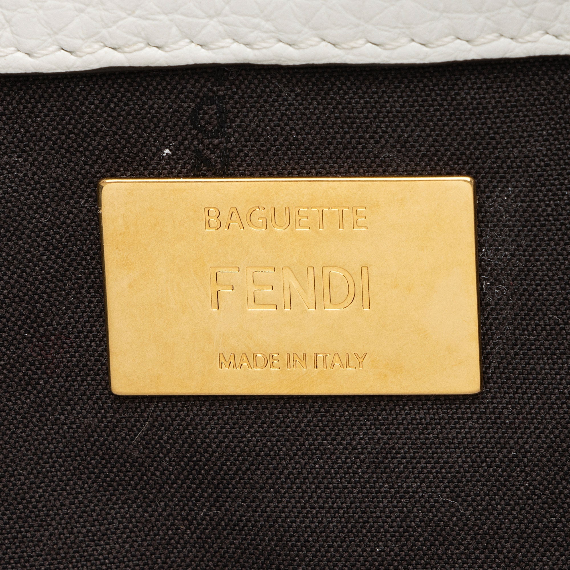 Fendi X Fila Mania Calfskin Beaded Baguette Shoulder Bag (SHF-bdJOQe)