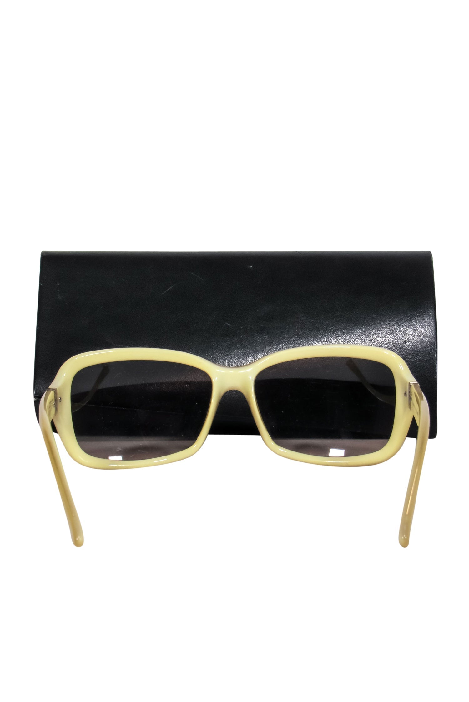 Fendi - Yellow Square Framed Sunglasses w/ Case