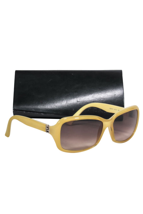 Fendi - Yellow Square Framed Sunglasses w/ Case